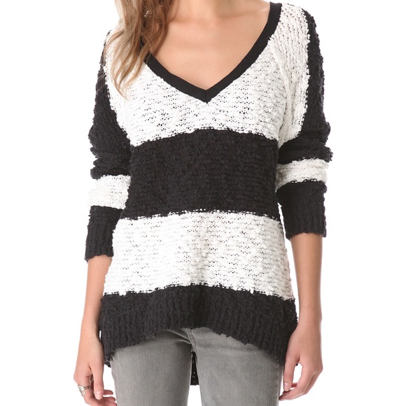 Free People Rugby Stripe Songbird Pullover - Picture 2 of 7